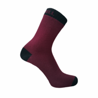 DexShell Waterproof Ultra Thin Crew Socks - Burgundy & Black